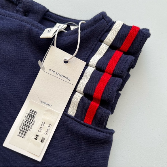 NWT JANIE AND JACK pleated sleeve top size 6-12 months - Picture 2 of 9